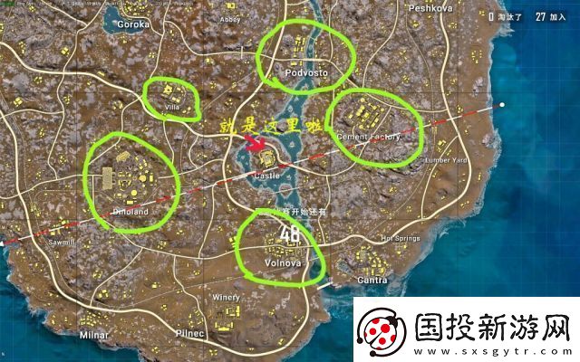 絕地求生castle城堡跳點(diǎn)方法