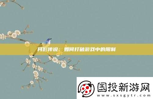 月影傳說(shuō)：如何打破游戲中的限制