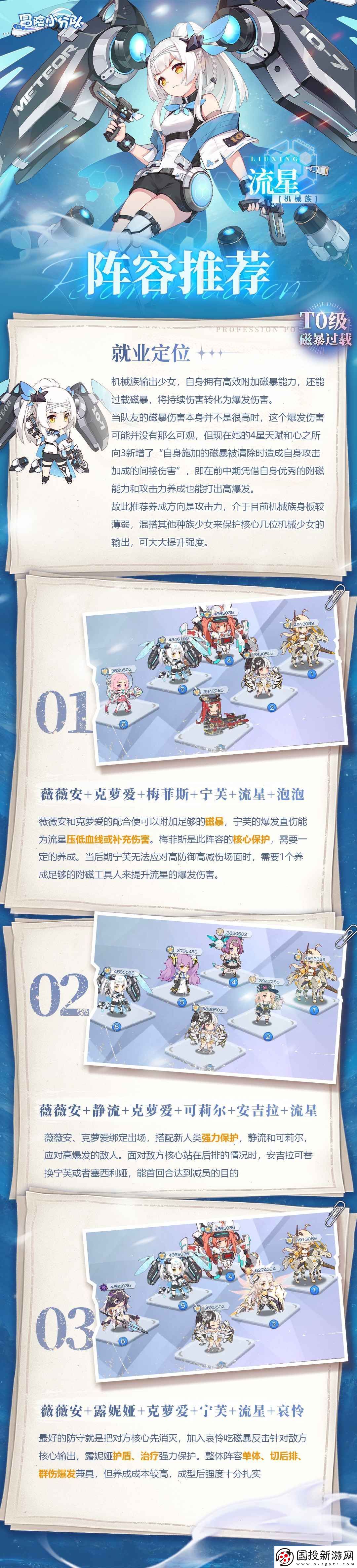 冒險(xiǎn)小分隊(duì)流星陣容怎么搭配